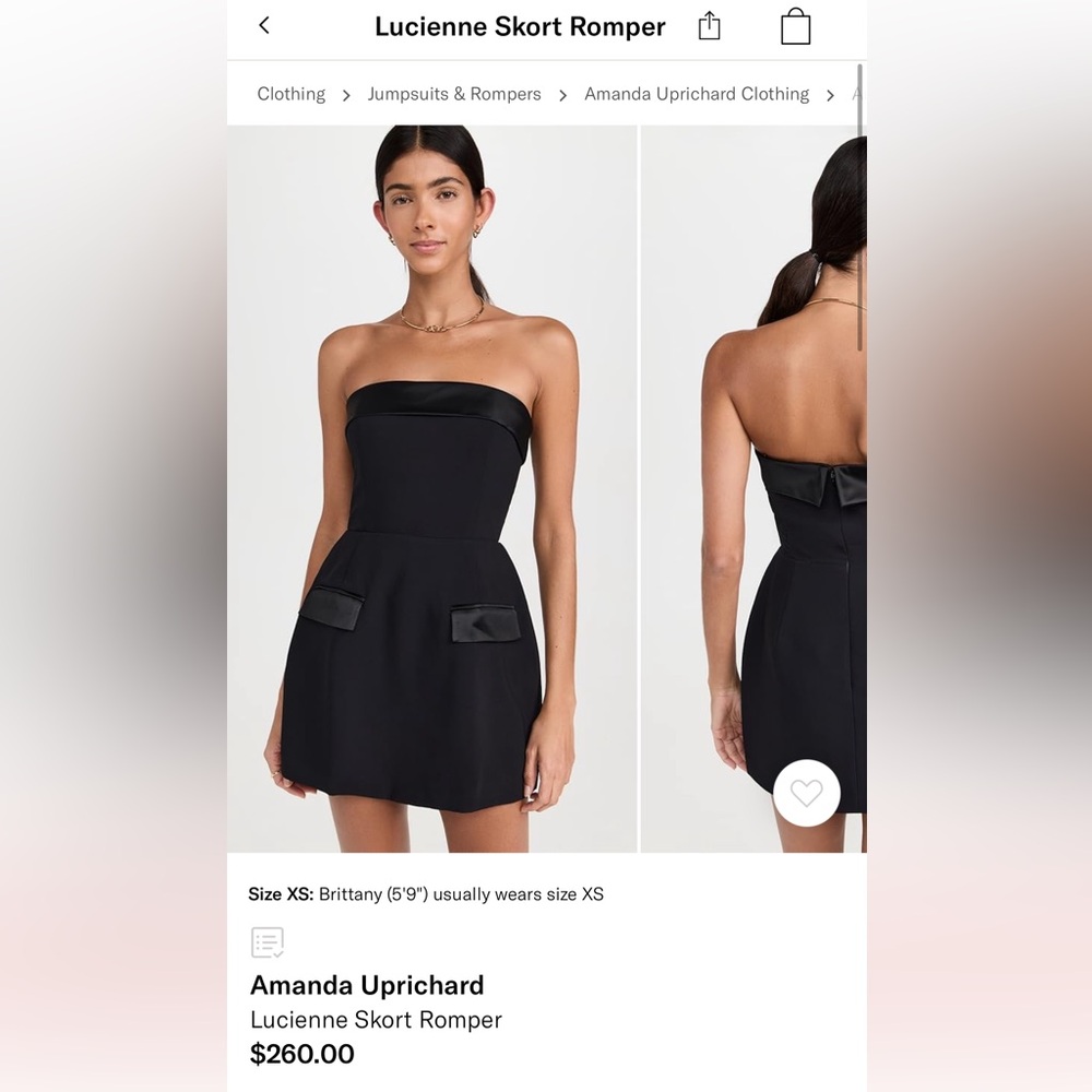 Amanda Uprichard Lucienne Skort Romper